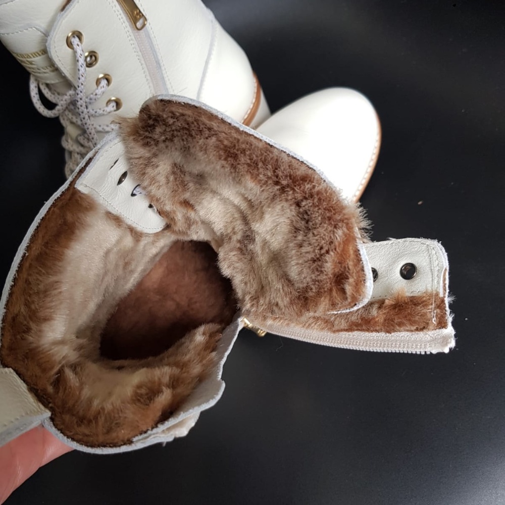 Waterproof Fur lined leather combat boots NEW - Picture 9 of 15